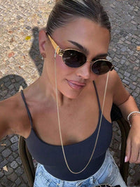 2pcs(black+Glasses Chain)